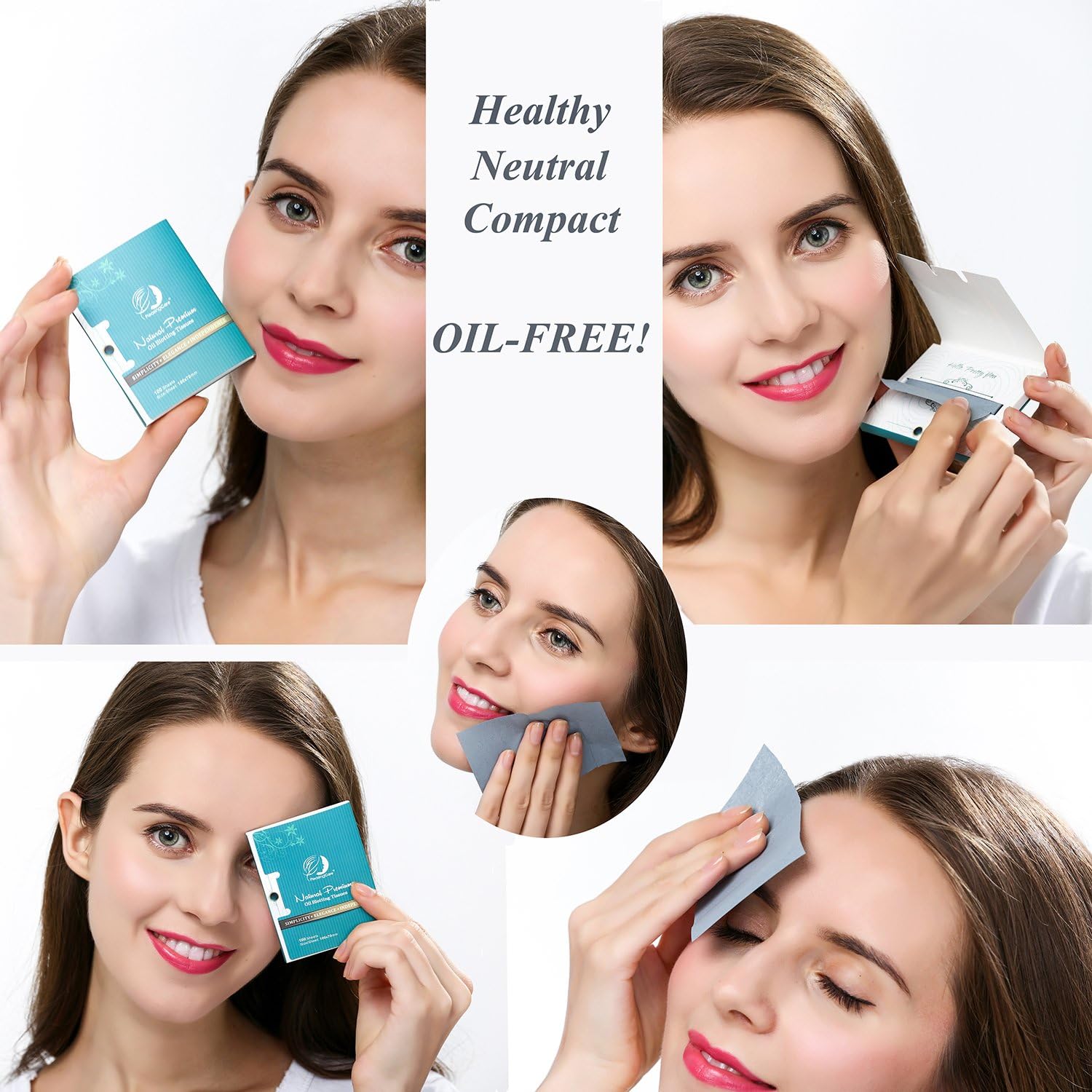 Large Face Oil Blotting Sheets – 2pk/200 Makeup Friendly – High Absorbency | Natural Matte Papers with Bamboo Charcoal – Easy Dispensing Smart Design – Perfect for Daily Skin Care & Great On-the-Go